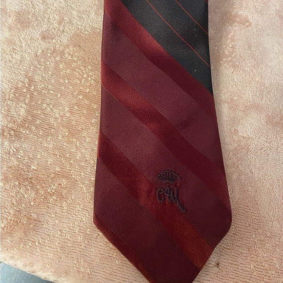 burkhardt’s Other - Elegant Burgundy and Black Striped Tie